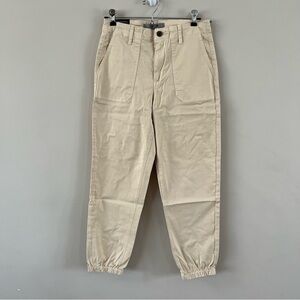 Joe’s jeans Utility woven jogger pants Ladies size 26 Nature beige